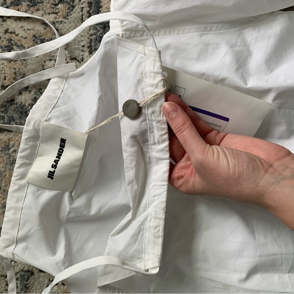 Jil Sander White Off-Shoulder Blouse - Picture 9 of 15